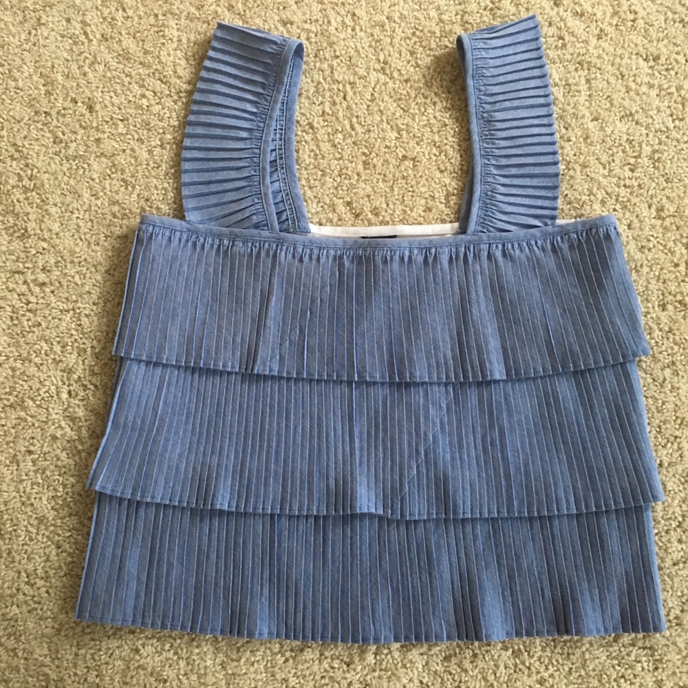 J. Crew ruffle tank